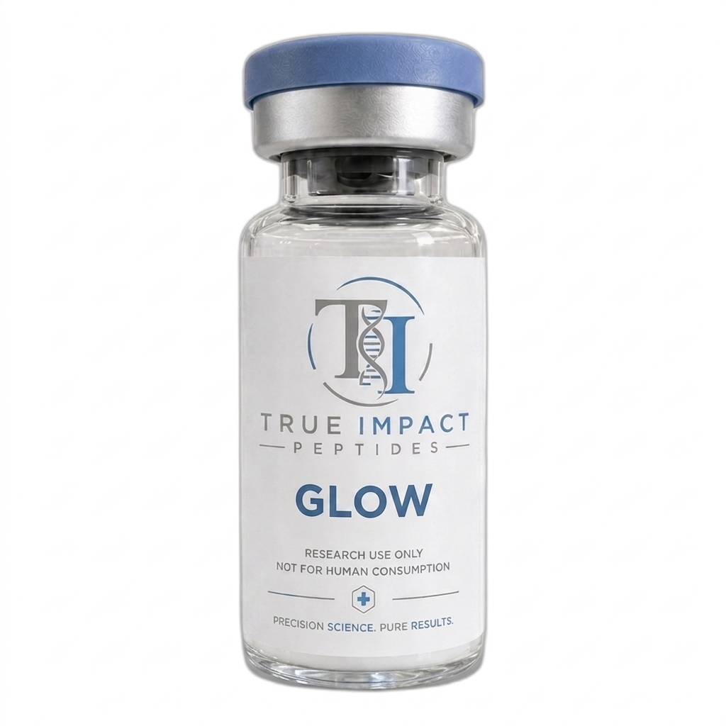 GLOW GHK-Cu 50mg / BPC-157 10mg / TB-500 10mg per vial research peptide vial — Research Use Only