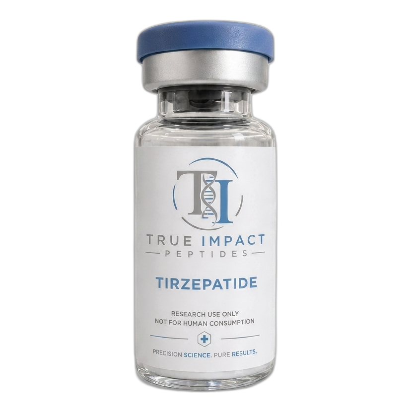 Tirzepatide 10mg/vial research peptide vial — Research Use Only